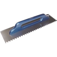 Schweizer Gl&auml;ttekelle L.500mm B.130mm Buchenholzgriff Zahn 10x10mm rostfr.VA
