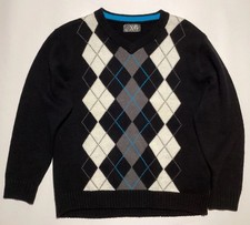 Vintage XG Black And White Argyle Sweater Size Medium