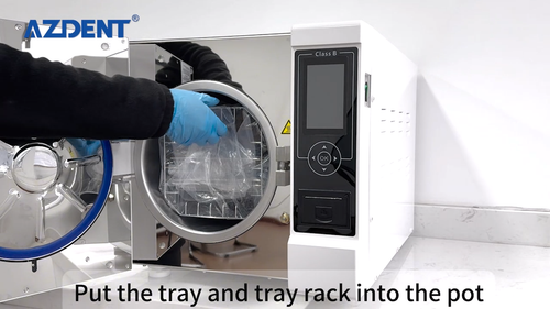AZDENT 22L Dental Lab Medical Autoclave Steam Sterilizer with Printer Class B US - Video 1 van 1