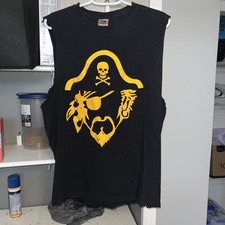 Pittsburgh Pirates Men’s Large Black Cutoff T Shirt With Pirate Logo