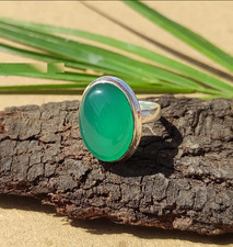 popular green onyx ring handmade 925 sterling silver engagement gift ring R 447