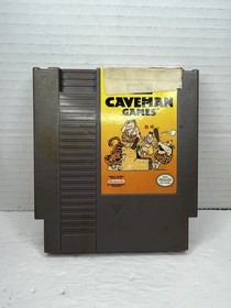 Caveman Games Nintendo NES Original Box Damaged Sun Faded Tested!