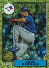 2022 Topps Series 2 Silver Pack 1987 Chrome Ref T87C2-96 Jose Berrios Blue Jays