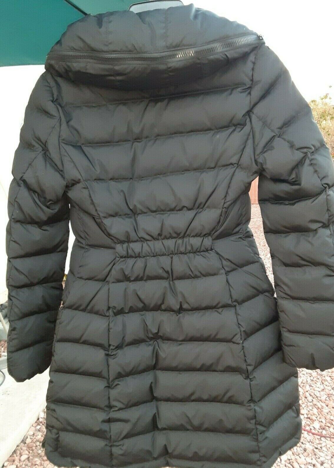 Moncler Flammette High-Neck Puffer Coat Size 00 XXS MSRP $1495 Black