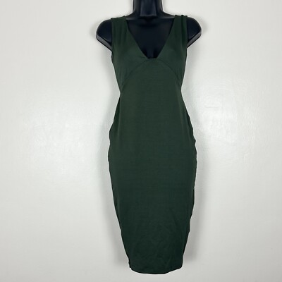 Revolve Nookie Green Ribbed Midi V Neck Dress Size S | eBay