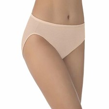 Vanity Fair Body Shine Illuination Rose Beige Hi-Cut Brief Size 7/Large