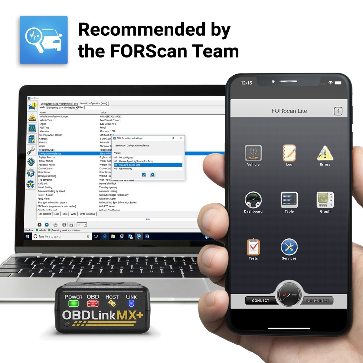 OBDLink MX+ Professional Diagnostic OBD2 ii module Scanner scan