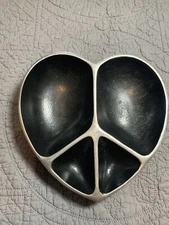 INSPIRED GENERATIONS Divided Love & Peace Nut & Candy Heart-Shaped Serving Dish