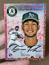 2023 Topps Chrome Platinum Fuchsia Shimmer Toile Freddy Tarnok RC 85/100