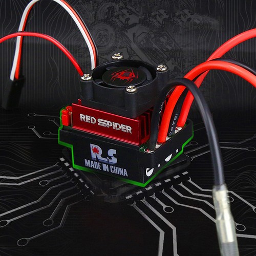 ESC spazzolato 2 vie 320A per TRX-4 SCX10 RC auto arrampicata su barca cingolato - Foto 8 di 12