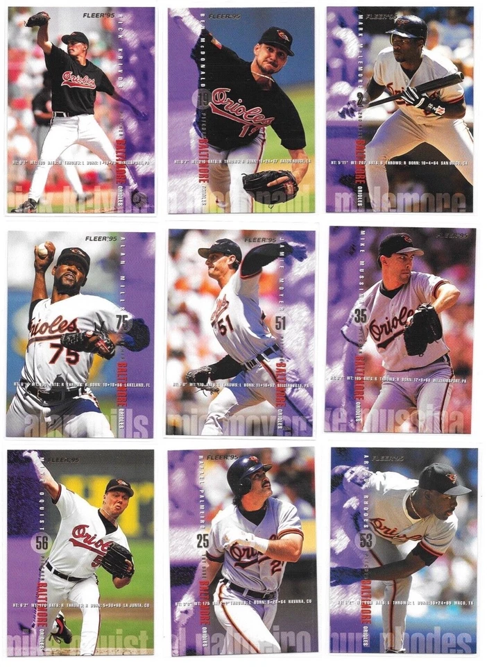 1995 Fleer Baseball Trading Cards / You Choose #s 1 - 250 / mb29 - Image 2 of 4