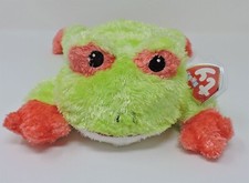 Baby Ty Snugglefrog Frog Plush Rattle Green 12" TySilk Soft Toy Stuffed Animal