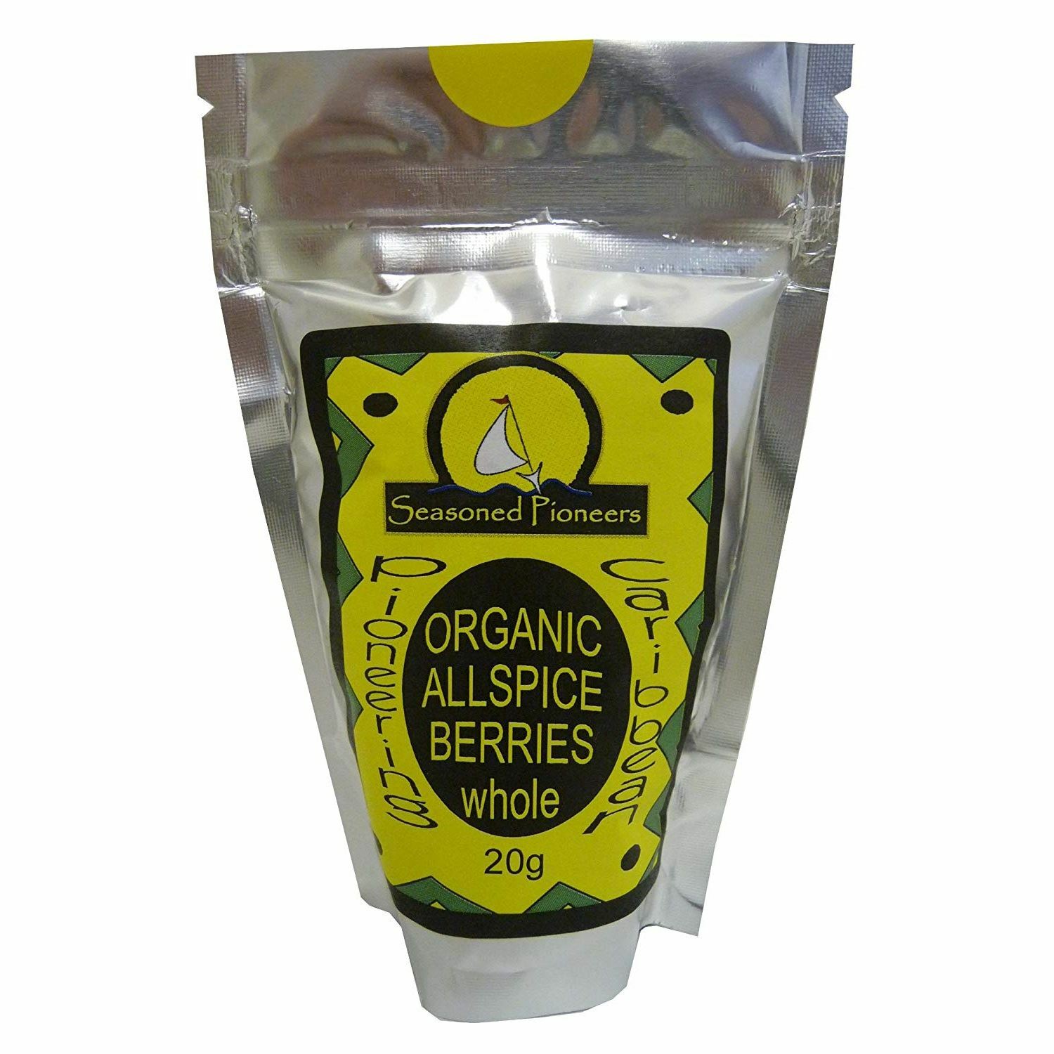 Seasoned Pioneers Organic Whole Allspice Berries 20g Jamaican Pepper Seasoning