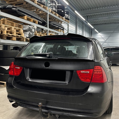 Rear Trunk Middle Spoiler Splitter Wing For BMW 3 Series E91 2005-2012 Black 1PC - Picture 7 of 11