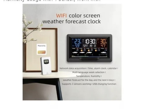 Newentor FJ3378 Black LCD Color Display Portable Wireless Wall Weather Station - 第 8/9 張圖片