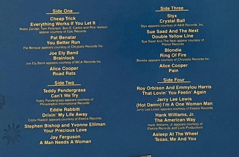Roadie OST dbl vinyl LP WB Alice Cooper Cheap Trick Styx Blondie Pat Benatar — 第 3/3 张图片