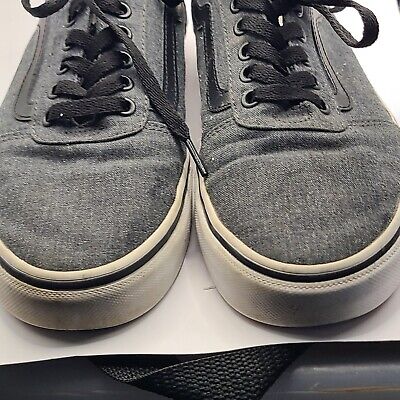 Vans Off the Wall tie casual shoe in dark gray w/ black Vans Off the Wall tie casual shoe in dark gray w/ black