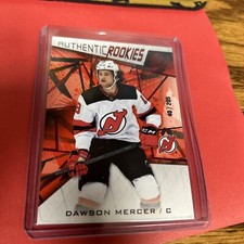 Sp game used 2021 Dawson Mercer authentic rookies 40/205 NEW JERSEY DEVILS
