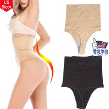 Tummy Control Women High Waist Thong Body Shaper Butt Lifter Shapewear Underwear