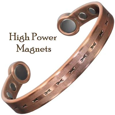 Copper Magnetic Bracelet Holistic Aid for Joint Pain STRONG Magnets - HPR
