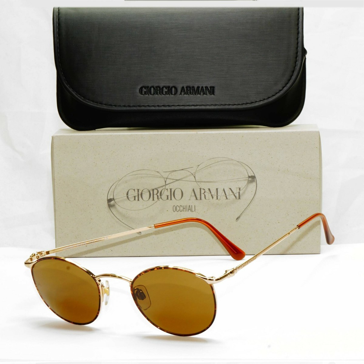 Authentic Giorgio Armani 1997 Vintage Sunglasses Gold Brown Mens