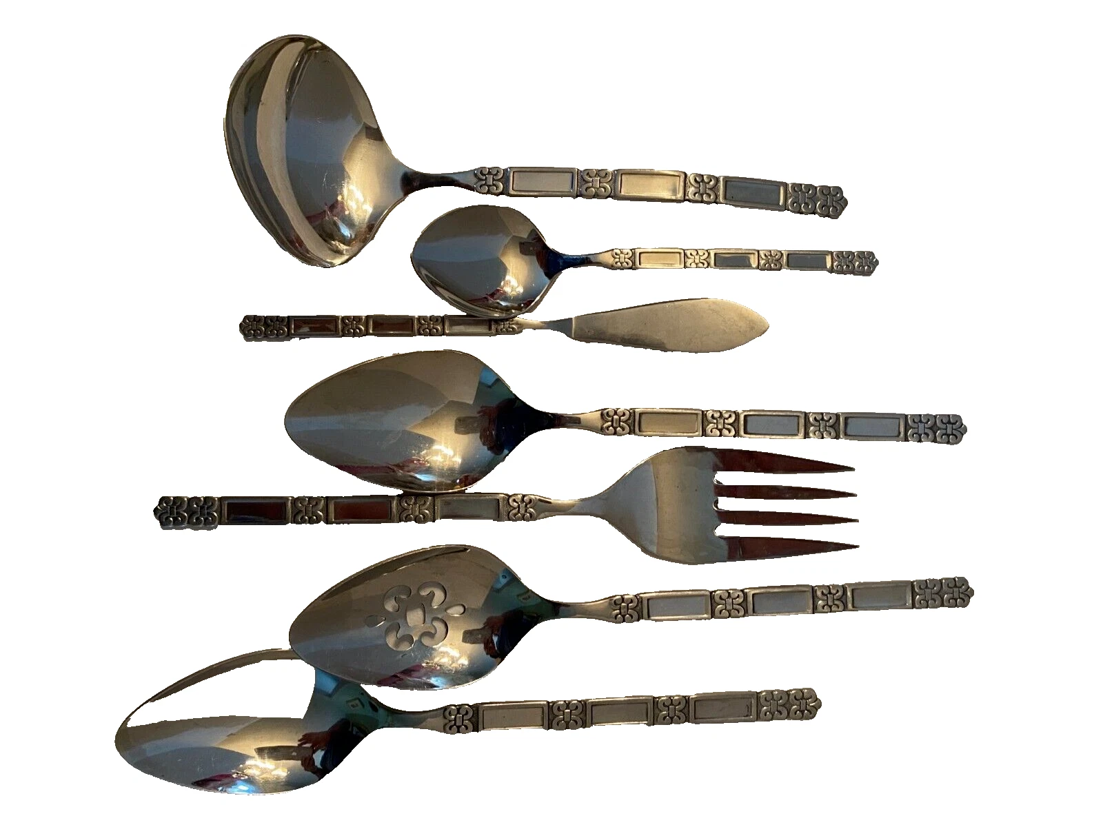 7 Vintage Oneida Madrid Community stainless flatware hostess serving set Ladle