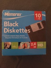 Memorex Black 3.5" HD Computer Disks Diskettes - 10 pack