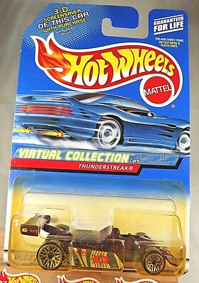 2000 Hot Wheels #135 Virtual Collection Cars THUNDERSTREAK Purple w/ChromeLaceSp