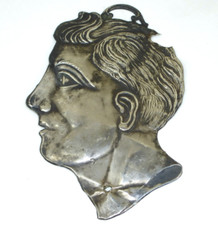 Votivgabe / Votive Italien XIX Jh. Silber Kopf