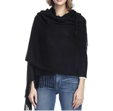 Simple Black Warm Scarf Wrap Shawl