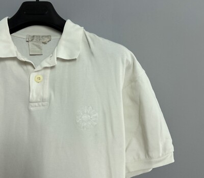 Retro Vintage 90s Men's Gucci Polo Shirt Small Logo Size XL White