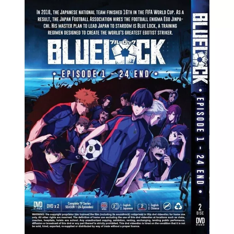 Anime DVD Blue Lock Season 1 (Vol. 1-24 End) English Dubbed All Region