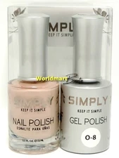Simply Gel Color Nail Polish Soak Off 0.5fl.oz UV/LED Gel Nail Color Duo O-8