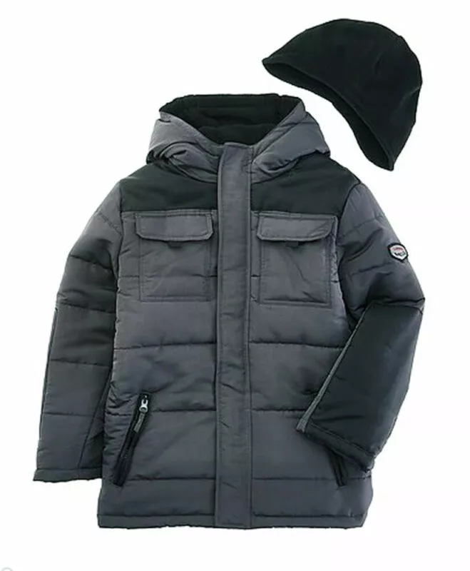 Rothschild Boys Outerwear Coat W Beenie Size 4 5 6 7 8 10 12 14 16 18