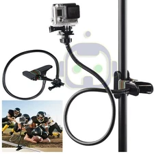 Extra long Jaws Flex Clamp Mount + Adjustable Neck Gopro Hero 6 5 4 3 2 Camera