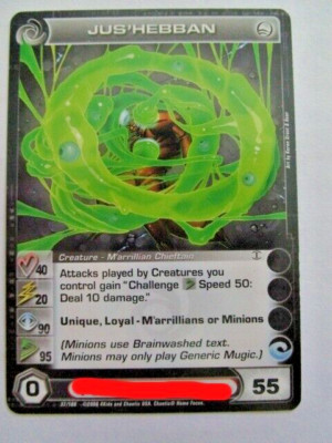Chaotic Jus'Hebban LP Common Creature Used Code!