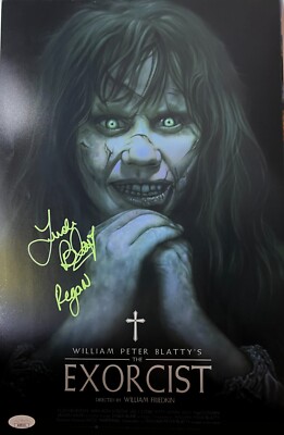 THE EXORCIST Linda Blair 11x17 Mini Poster Signed JSA AUTO