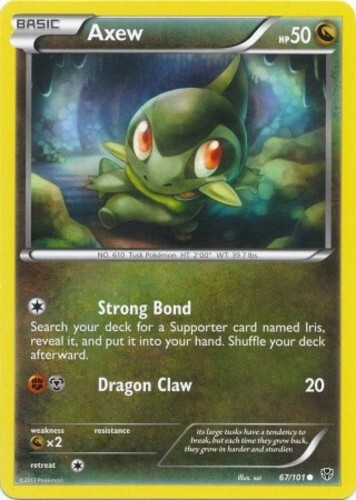 Pokemon - Axew - 67/101 - Common - Plasma Blast - NM