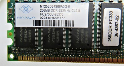 256 MB DDR-RAM 184-pin PC-2100U non-ECC CL2.5 Hynix HYMD232646A8-H AA