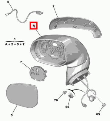 Peugeot 208 A9 Außenspiegel rechts 1611240780 Neu Original | eBay