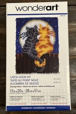 Wonderart Latch Hook Rug Kit Cats Moonlight Meow. Open Box