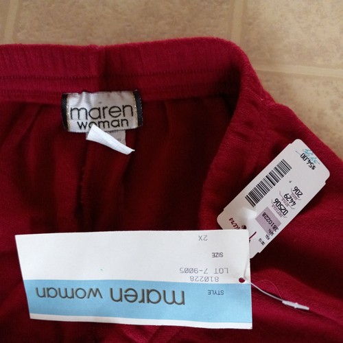Vintage Maren Women's Skirt Plus Size 2X Dark Red NEW - Picture 2 of 3