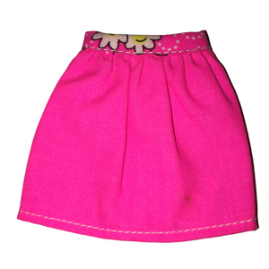 Vintage Mattel Hot Pink Floral Waistband Barbie Doll Mini Skirt | eBay