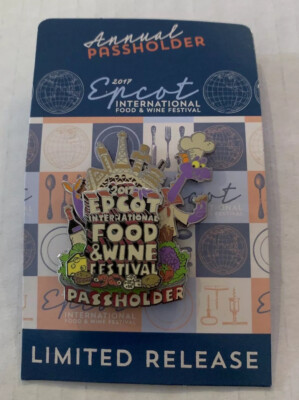 Epcot Food & Wine Festival 2017 - Annual Passholder - Figment Disney Pin 124242