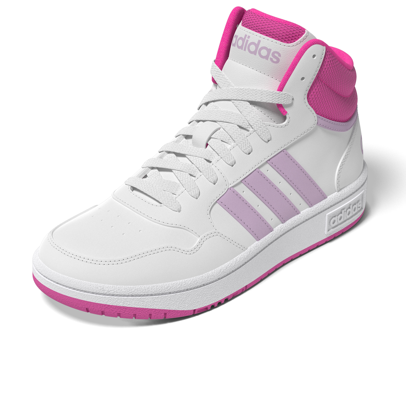 Scarpe Adidas Hoops 3.0 Mid K Taglia 38 Cod IF2722 Bianco