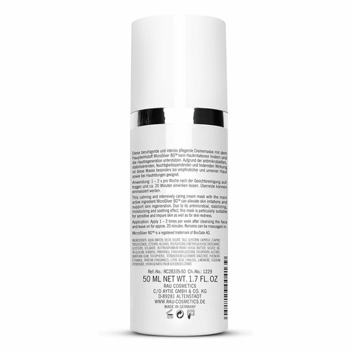 RAU Silver Face Mask 50 ml Soothing Cream Mask with MicroSilver BG™ - Picture 3 of 5