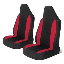 Car Seat Covers - Achieve The Perfect 2 Fronts--High Bucket Black Red