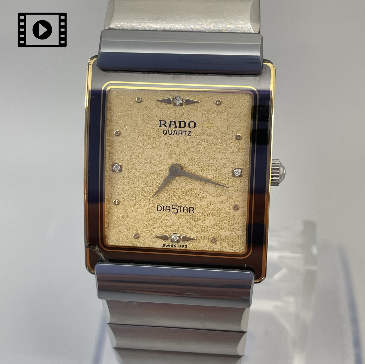 RADO DIASTAR 153.0520.3 [US Stock] Vintage 4p Stones Mens Midsize 