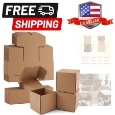 8x8x8 Inches Shipping Boxes Set of 15 Brown, Corrugated Cardboard Box for Shi...