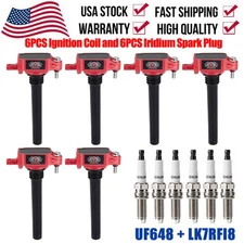 6x Ignition Coil and Spark Plug For CHRYSLER TOWN & COUNTRY 2011-2016 3.6L UF648